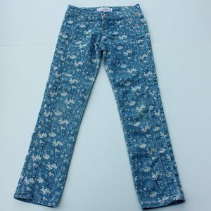Triple Flip Boutique Girl's Blue Meadow Jeggings Blue Denim Jeans Pants size 8